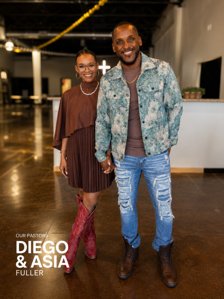 Pastor Diego Fuller and Asia Fuller, at Journey House Church in Watauga, Texas. They continue to serve people faithful no matter what they are experiencing.